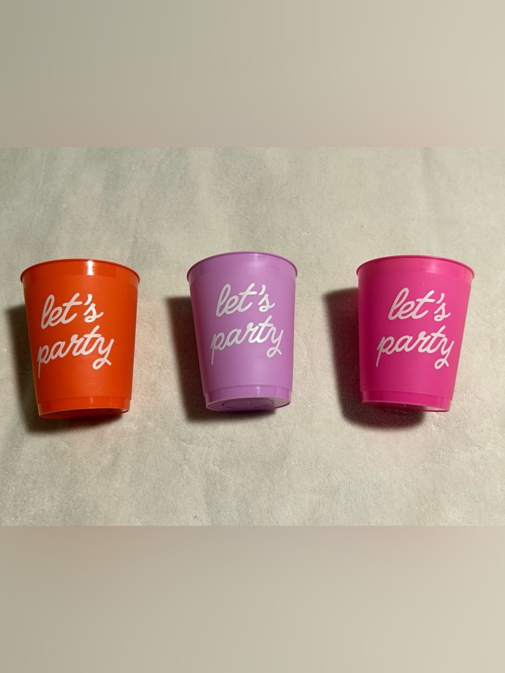 Let’s party plastic cups pink bachelorette girls trip hen her gift supplies